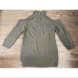 TOBI | Cold Shoulder Sweater Dress